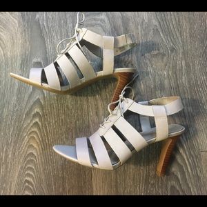 Franco Sarto Quinton leather strappy heels 6